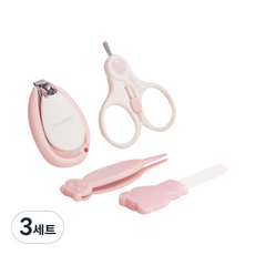 디유라 유아용 손톱깎이 세트, 핑크, 3세트