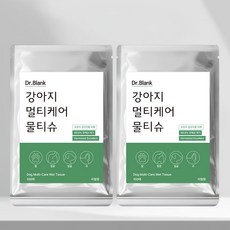 Dr.Blank 狗狗多功能護理散步濕紙巾 補充包, 2個, 100入