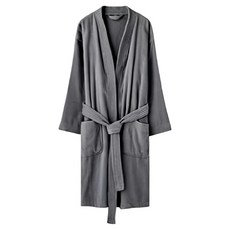 理享家 五星飯店指定款 純棉 七分袖 XL(125 x 65cm) 高品質吸水 浴袍, 灰色, 1件