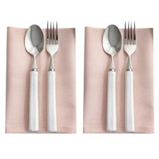 Sugar Cotton素色亞麻餐巾, 粉紅色, 2個, 1入