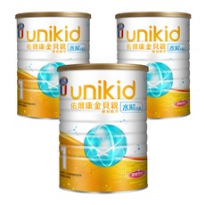unikid 佑爾康 金貝親水解嬰兒配方 1號, 850g, 3罐