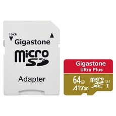 GIGASTONE 立達 MicroSDXC記憶卡 U1 A1 V30 附轉卡, 64GB, 1個