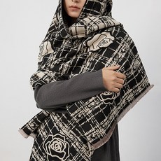 ATTERLIC 蕾雅 Chic Rose 毛邊披肩圍巾 + 購物袋 14598