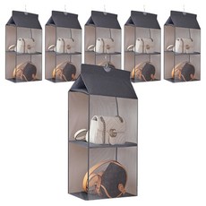 Marketpio 網格包包收納架 2層, 灰色, 6個