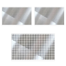 Witches Nail 水轉印貼紙, 千鳥格 銀色, 3個