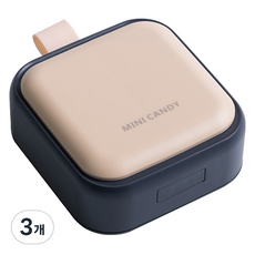 攜帶式迷你糖果四格方形藥盒 粉紅色, 3個