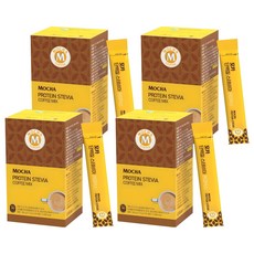 MochaC&T 蛋白質補充甜菊糖即溶咖啡隨身包, 4盒, 30條, 11.5g