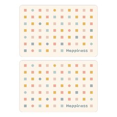 矽藻泥吸水桌墊 瀝水墊 2入組, 40 x 30cm, 繽紛幾何 米色, 1組