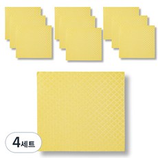 Yirang Yirang 纖維素瑞典抹布 黃色, 10入, 4套