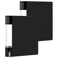 珠友文化 Data Line 左上板夾 + 右中強力夾 dl_06103e A4, 黑色, 2入