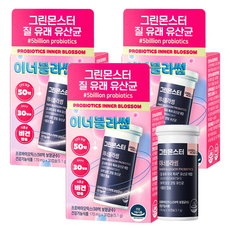 그린몬스터 질 유래 여성 유산균 이너블라썸, 30정, 3개