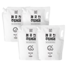 KKALKKEUMDAEJANG 洗碗精補充包 檸檬香, 2L, 4袋