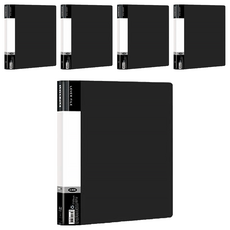 Data Line 左上板夾 + 右中強力夾 dl_06103e A4, 黑色, 5入