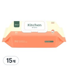 FromNature 壓花帶蓋廚房濕巾, 80入, 15個