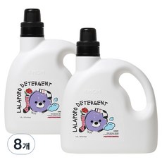 케이맘 랄라포포 세탁세제 프레시모닝향, 8개, 1.7L