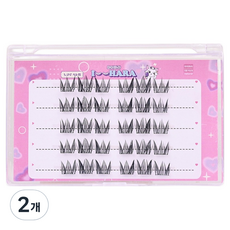 IHara 橫向5排 免膠水Maxi Lash假睫毛, 黑色, 2個