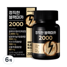 뉴프라이스 정직한 블랙마카 2000, 6개, 60정