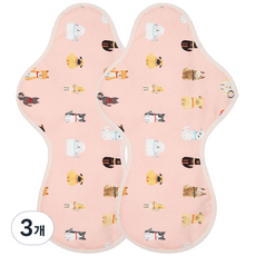 WIZLLY 粉色小狗布衛生棉, 夜用型(19.5*34cm), 2入, 3個