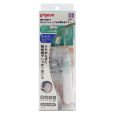 pigeon 貝親 寶寶專用電動牙刷 台灣原廠公司貨 附刷頭 保固1年 白色 1組 P1024362