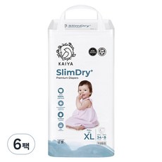 카이야 슬림드라이 플러스 프리미엄 팬티형 기저귀 남여공용, 252매, 특대형(XL)