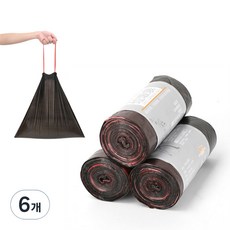 홈앤코 끈 쓰레기봉투 대용량 검은색 90매, 10L, 6개