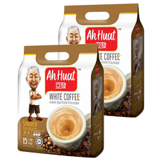 亞發香滑白咖啡, 咖啡濃度和甜度適中, 28g, 15包, 2袋