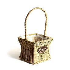 Garden in the City 藤編方形花籃 大, 1個, 單一顏色