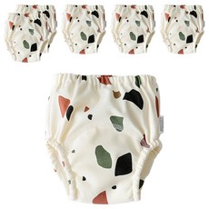 조이멀티 아동용 크림패턴 레몬 공룡 배변훈련팬티, 컬러돌, 6개