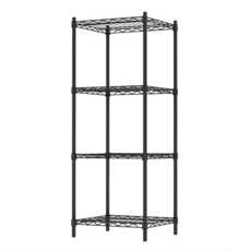 KI WISH 居家生活 輕型 整體耐重 200 KG MIT高品質, 46 x 40 x 120cm, 黑色, 4層