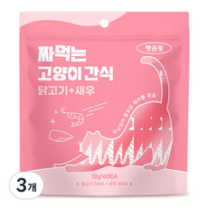 펫스윗 짜먹는 고양이 간식 60p, 혼합맛(닭고기/새우), 720g, 3개