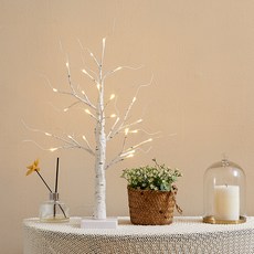 HOUSENSE 聖誕節LED白樺樹燈飾 室內裝飾燈, 白色
