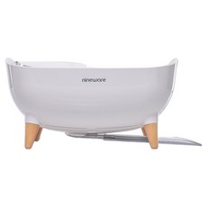 Nineware 餐具瀝水架 帶支架, 白色, 1個, 1層