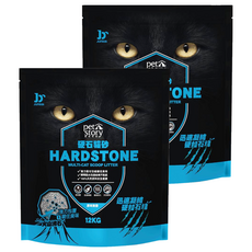 pet story 寵物物語 HARD STONE 硬石貓砂, 原味無香, 12kg, 2袋