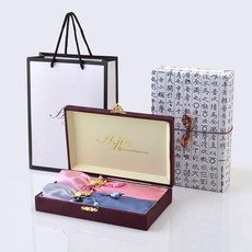 H.Jin 健康金龜鈦金屬餐具組, 混合顏色, 湯匙筷子 2p + 金龜筷架 2p + 絲綢袋(隨機出貨) 2p