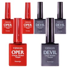 VIEWGEL 指甲油套組, Oppa Top Gel+Devil Top Gel, 3組, 20ml
