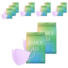 CLA 코리아 데일리 보건 컬러 새부리형 마스크 어린이용 KF94, 25개입, 12개, 라이트퍼플