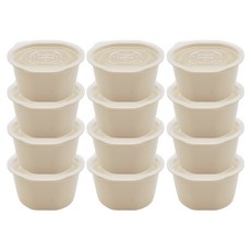 SAENGHWALEN Cook&Rice可微波冷凍密封保鮮盒 象牙白, 12個, 275ml