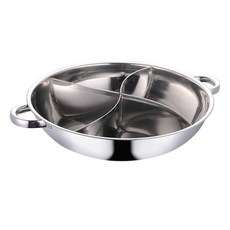 電磁爐適用雙耳4格鍋, 銀色, 34cm, 1個