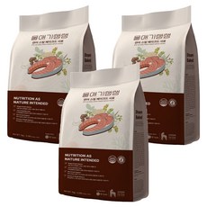 디어랩스 전연령 강아지 울애기쌩쌩 스팀베이크드 사료, 연어, 1kg, 3개 연어, 1kg, 3개
