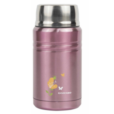 GOZENBO 御膳坊 悶燒真空食物罐, 花蝶 桃粉色, 750ml, 1個