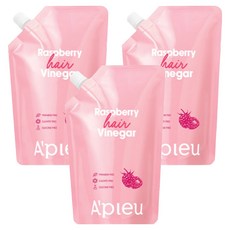 어퓨 라즈베리 헤어 식초 리필용 라즈베리향, 400ml, 3개