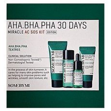 SOME BY MI 莎柏蜜 AC SOS組合 洗面乳30ml 化妝水30ml 精華液10ml 面霜20g, 1組