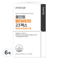 김석진랩 올인원 멀티비타민 23맥스 46.5g, 6개, 30정