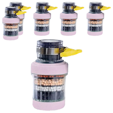 費歐家 防濺過濾花灑 附轉接頭,粉色,6個