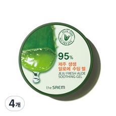 더샘 제주 생생 알로에 수딩 젤 95%, 300ml, 4개