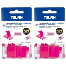 MILAN 抽取式標籤貼 螢光粉, 50張, 2個