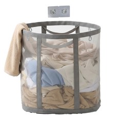 便利家 縫隙可折疊網眼洗衣籃, 灰色