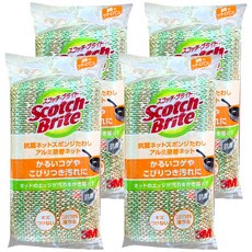 3M Scotch-Brite 百利 抗菌鋁網海綿菜瓜布, 顏色隨機, 4個