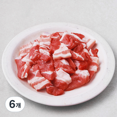 몬트락 무항생제인증 제주 삼겹살 찌개용 미박 (냉장), 6개, 500g