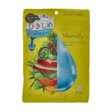 Mamolly 日常柔滑面膜 7片 緊緻 含有岡山縣溫泉水, 1包